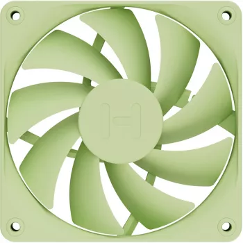 Počítačový chladiaci ventilátor HYTE FA12-MM-4 120 mm, 1500 ot/min, 72 m³/h, 1,6 mmH₂O, hydrodynamické ložisko, zelený, balenie 4 ks