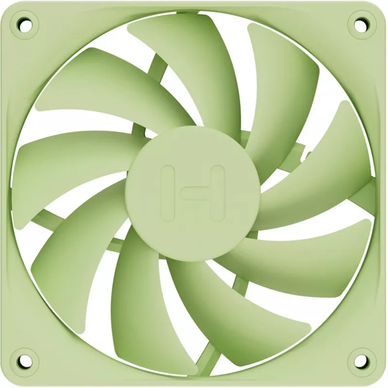 Počítačový chladiaci ventilátor HYTE FA12-MM-4 120 mm, 1500 ot/min, 72 m³/h, 1,6 mmH₂O, hydrodynamické ložisko, zelený, balenie 4 ks