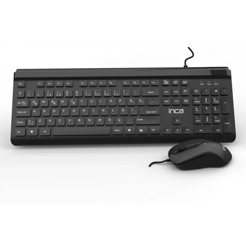 Inca IMK-377 klávesnica s myšou Office USB turecká čierna