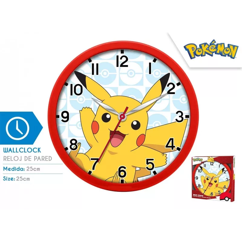 Nástenné hodiny Pokemon Pikachu 25cm