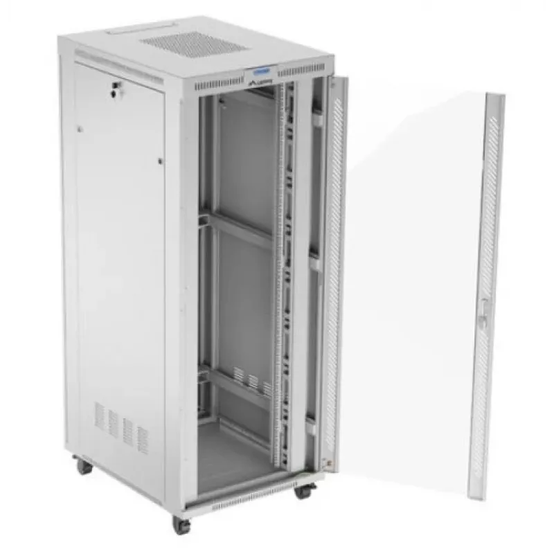 LANBERG 19 42U 800x1000 voľne stojaca LCD sklenené dvere (FlatPack) sivá (prepravná zásielka)