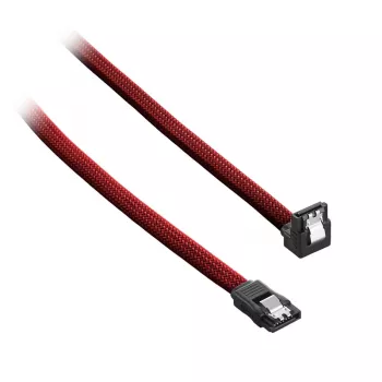 CableMod ModMesh - SATA kábel - Serial ATA 150/300/600 - SATA (W) zahnutý na SATA (W) - 60 cm - krvavočervená (CM-CAB-RSAT-N60KBR-R)