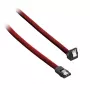 CableMod ModMesh - SATA kábel - Serial ATA 150/300/600 - SATA (W) zahnutý na SATA (W) - 60 cm - krvavočervená (CM-CAB-RSAT-N60KBR-R)
