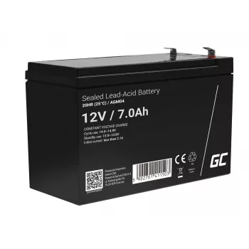 UPS batéria Green Cell AGM04 12V 7Ah uzavretá olovená (VRLA) čierna, 1 kus