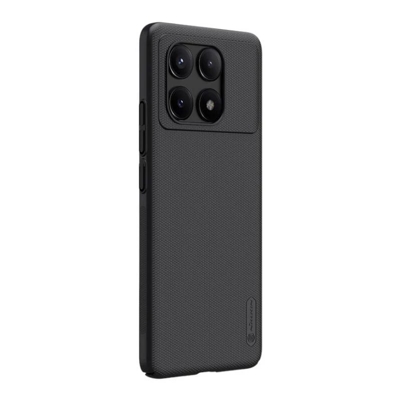 Ochranné puzdro na telefón Nillkin Super Frosted Shield Pro pre Xiaomi Redmi K70E / Poco X6 Pro 5G — čierne, tvrdé matné protišmykové