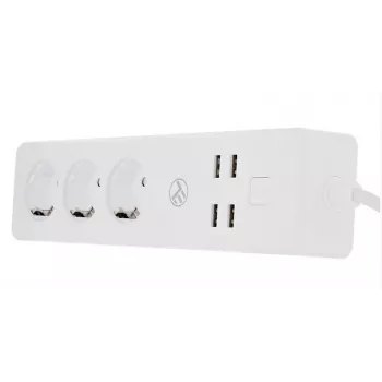 Tellur WiFi inteligentná zásuvková lišta so 3 AC zásuvkami a 4 USB portmi (4A)