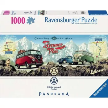 Puzzle Panorama - S Bulli cez Brenner 1000 dielov