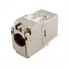 Tienený Cat.6A tenký Keystone Jack, EQUIP 767223, bez nástroja, RJ-45, plochý, strieborný, 8 ks