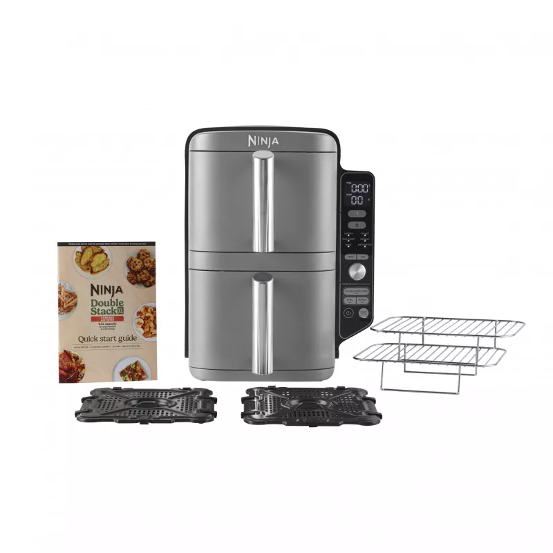 Ninja SL400EU fritéza Double 9,5 L 2470 W teplovzdušná fritéza čierna, sivá