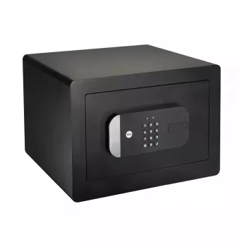 Samostatne stojaci trezor Yale YSS/250/EB1 — elektronický a kľúčový zámok, čierny, 250×300×350 mm