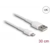 USB nabíjací kábel DeLOCK 87866 pre iPhone iPad iPod 30 cm