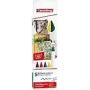 Sada fixiek Edding 4600, 5 kusov, guľatý hrot, viacfarebné, box, vyrobené v Nemecku