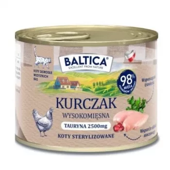 BALTICA regionálne príchute kurča - mokré krmivo pre mačky - 185 g