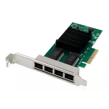 DIGITUS 4 port Gigabit Ethernet sieťová karta, RJ45, PCI Express, Intel I350