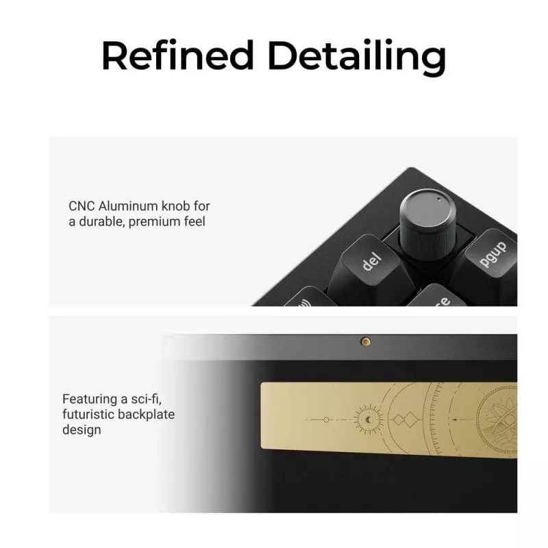 Mechanická 75% klávesnica Keychron Q1 Ultra 8K – USB + RF bezdrôtová + Bluetooth, RGB, čierna
