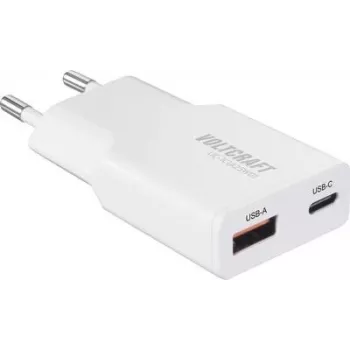 Voltcraft UC-1C1A25W01 USB nabíjačka 1x USB-A USB-C rýchle nabíjanie PD 3.0 biela (VC-17010775)