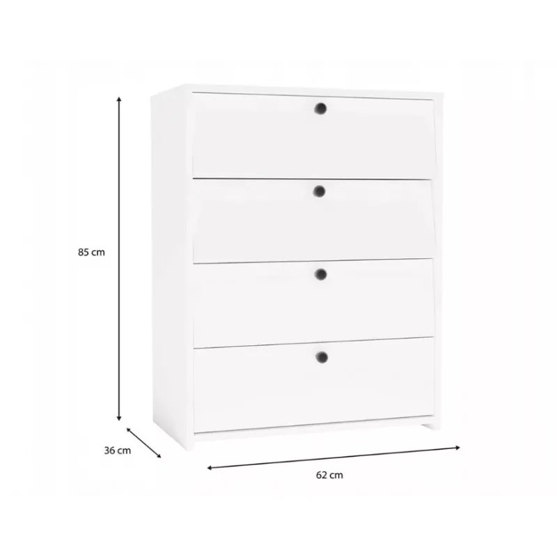 LOKA skriňa na topánky, biela
