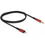 Delock - kábel Lightning na konektor slúchadiel - Lightning samec na mini-phone stereo 3,5 mm samec - 50cm - čierny, červený (86586)