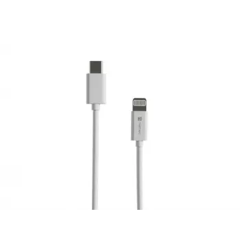 Kábel Lightning (samec) -> USB-C (samec) 2m MFi Prati biela Natec NKA-2151