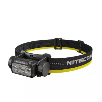 Čelová lampa Nitecore HC70 UHE — čelová baterka, 1600 lúmenov, nárazuvzdorná, vodotesná, 0,172 kg, čierna