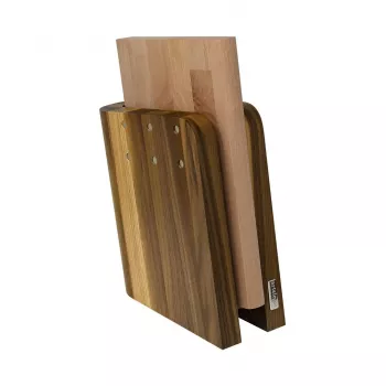 Magnetický kuchynský blok artelegno 86/WL — magnetický držiak na nože z orechového dreva