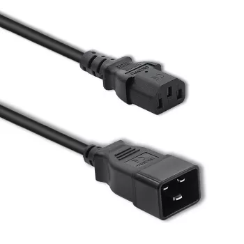 Napájací kábel Qoltec 53991 čierny 1,2 m C20 C13 konektor samica