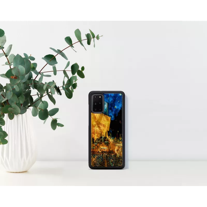 Ochranné puzdro iKins pre Samsung Galaxy S20+ — čierne Cafe Terrace