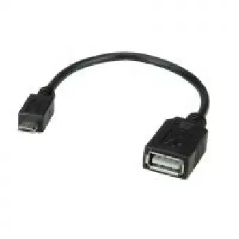 VALUE USB 2.0 kábel, USB 2.0 typ Micro B - typ A BU, OTG 0,15 m (11.99.8311)