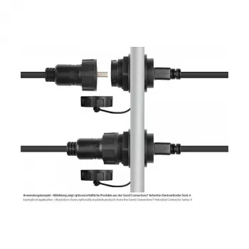 Good Connections priemyselná zástrčka S4 USB 2.0 kábel, USB-A na Mini-USB, 1 m (IC04-U202)