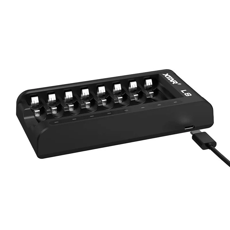 Nabíjačka batérií AA/AAA 1,5 V a 1,2 V, smart - 8 slotov