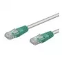 Wentronic Goobay CAT 5e crossover patch kábel, U/UTP, sivý, zelený, sivozelený, 0,25 m - CCA medená zmes (68609)
