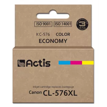 Kompatibilná kazeta ACTIS KC-576 pre tlačiarne Canon — modrá, červená, žltá, 15 ml, štandardná výťažnosť
