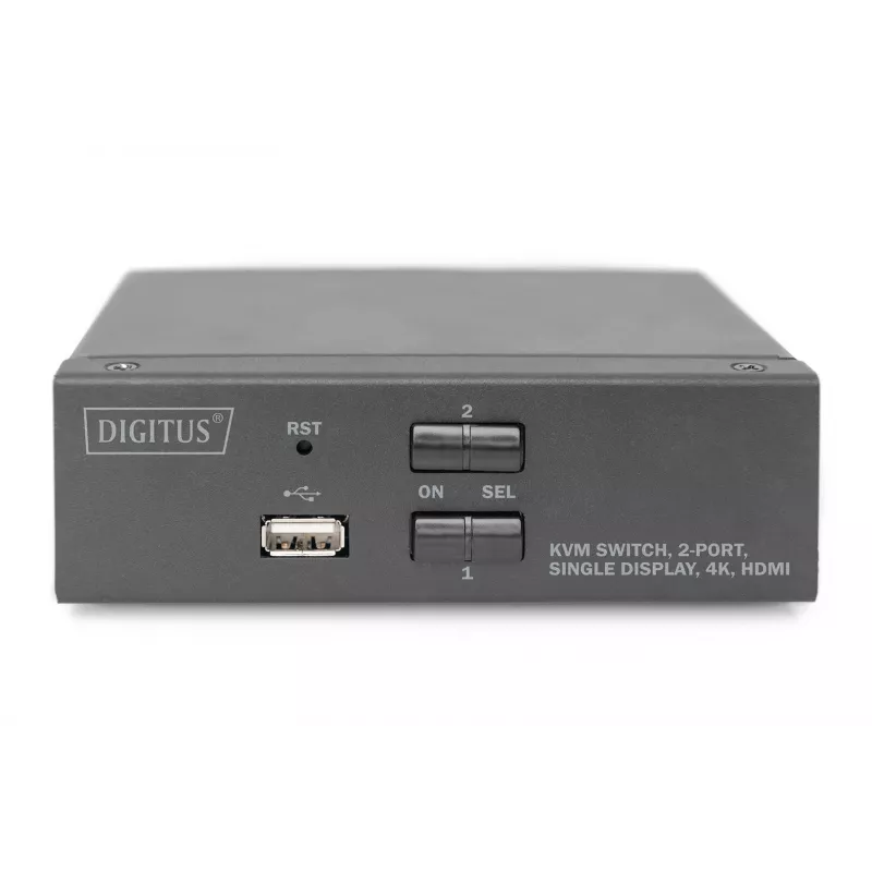 KVM prepínač Digitus 2 porty Single Display 4K HDMI