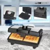 Clatronic WA 3606 vaflovač 2 vafle čierna, nehrdzavejúca oceľ 800 W