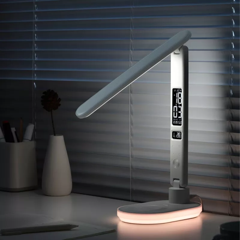 Stolná lampa Hawk HW-LAMP03 biela RGB — nastaviteľná LED stolná lampa s RGB osvetlením