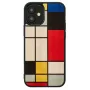 Puzdro na telefón Man and Wood pre iPhone 12 mini — drevená zadná strana, čierny rám