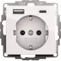 Gira SCHUKO USB zásuvka, 2-násobná, čisto biela, model 245903