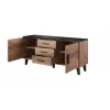 Cama komoda LOTTA 150 2D3S wotan dub + matná čierna