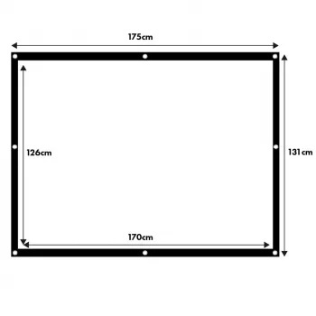 Projekčné plátno MACLEAN MC-166 84 palcov (175 x 131 cm) polyester voľne stojace/závesné 4:3