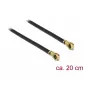 Delock 89643 anténny kábel, MHF 4L na MHF 4L, 1.13, 20 cm, čierny