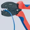 Knipex 97 52 36 PreciForce krimpovacie kliešte 220 mm, 0,5–6,0 mm², 3 krimpovacie hniezda, červené/modré