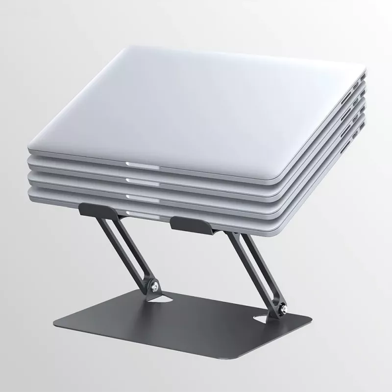 Stojan na notebook MEDIA-TECH MT2661 — výškovo nastaviteľný, skladací hliníkový dizajn pre notebooky do 17