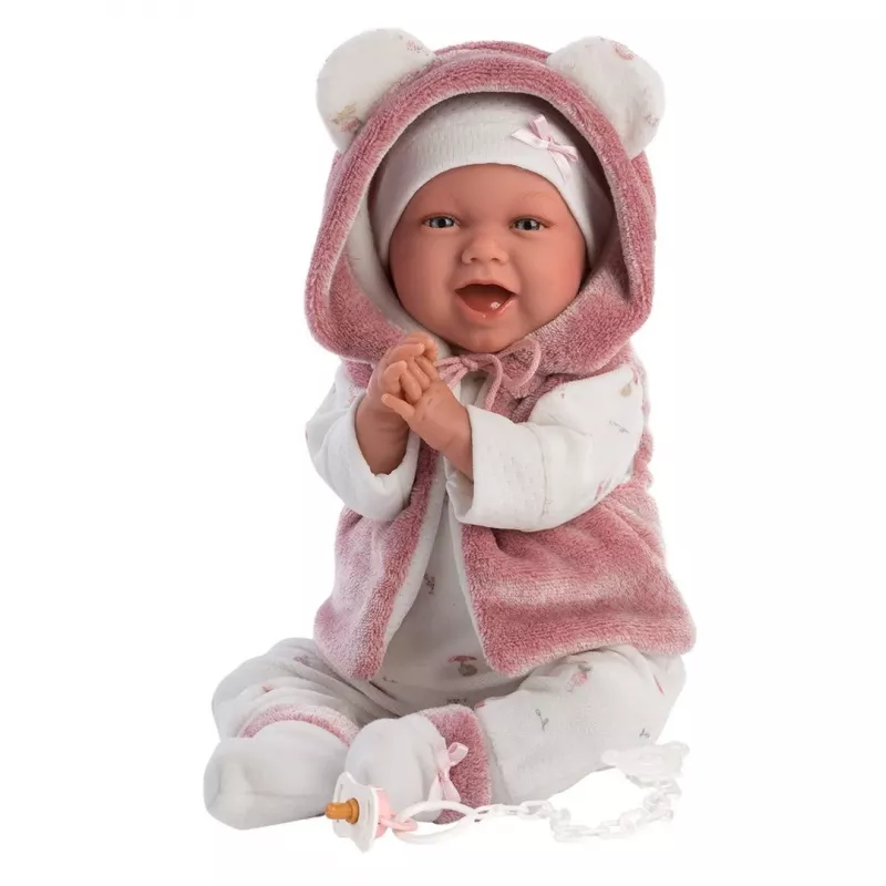 Llorens 74070 Mimi smejúca sa bábika bábätko so zvukom, 42 cm