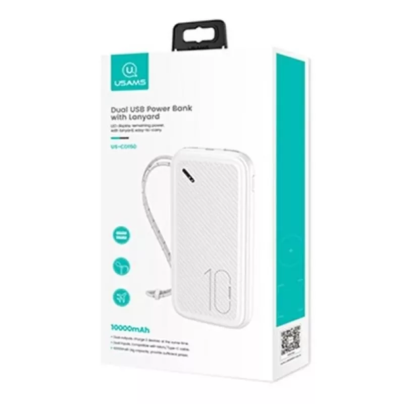 Powerbank PB56 10000mAh 2xUSB biela