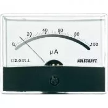 Voltcraft AM-86X65/100µA zabudovaný merací prístroj AM-86X65/100µA/DC 100 µA otočný magnetoelektrický merací systém (AM-86X65/100µA)