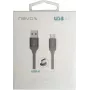 USB 3.2 Gen 1 kábel, konektor USB-A samec > konektor USB-C samec (strieborná, 1 meter, s opletením)
