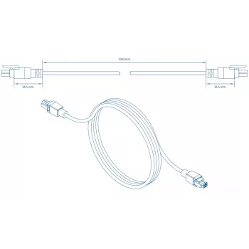 Teltonika 4-pin na 4-pin napájací kábel, čierny, 1 m, vstupné napätie 30 V, vstupný prúd 2 A