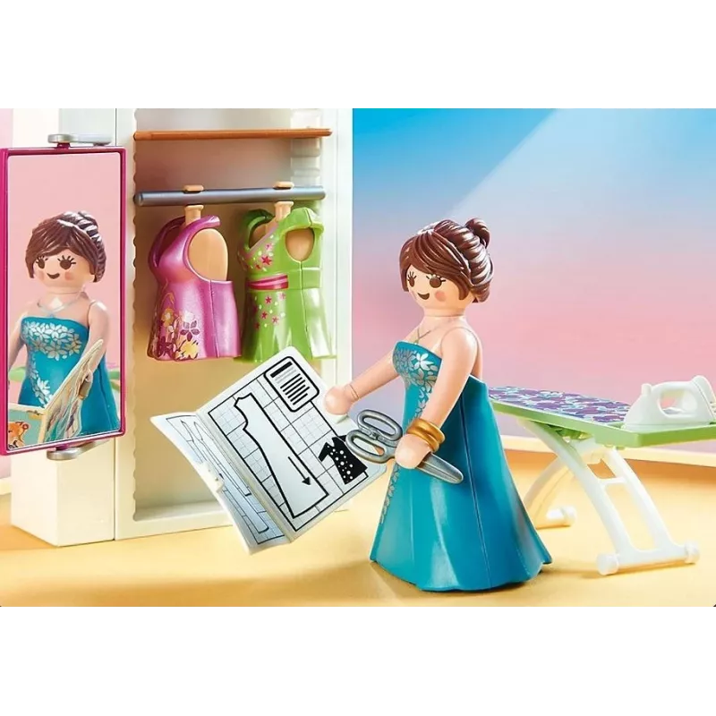 Playmobil sada domčeka s figúrkami – spálňa s kútikom na šitie 70208