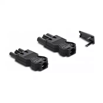 DeLOCK inštalačný konektor 3-pólová skrutková svorka čierna 1 sada