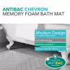 Kúpeľňová predložka Beldray LA032647LGRYUFFEU7 Antibac Chevron pamäťová pena, antibakteriálna, sivá